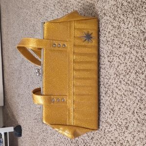 Lux de Ville gold sparkle Starlite kisslock purse